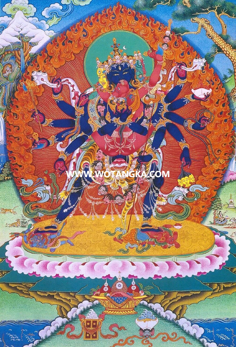 沃唐卡编号AC13572：胜乐金刚