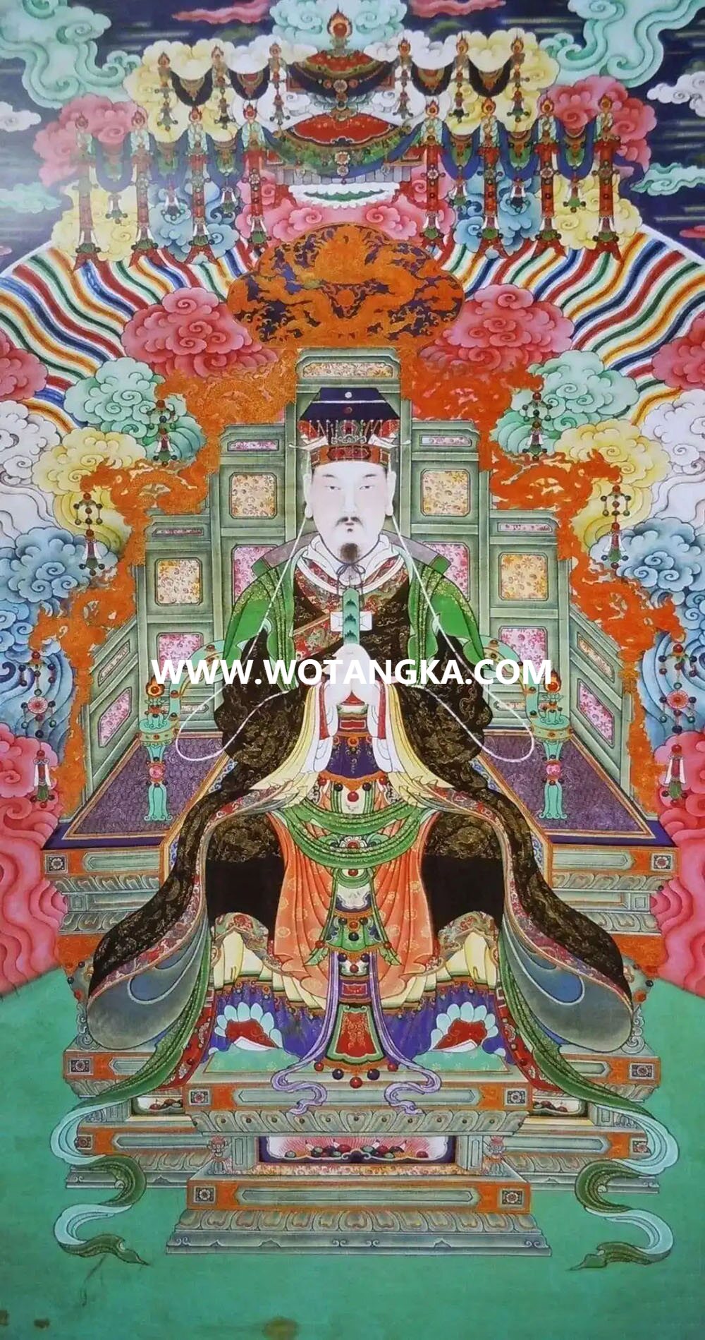 沃唐卡编号AC18701：勾陈天皇大帝