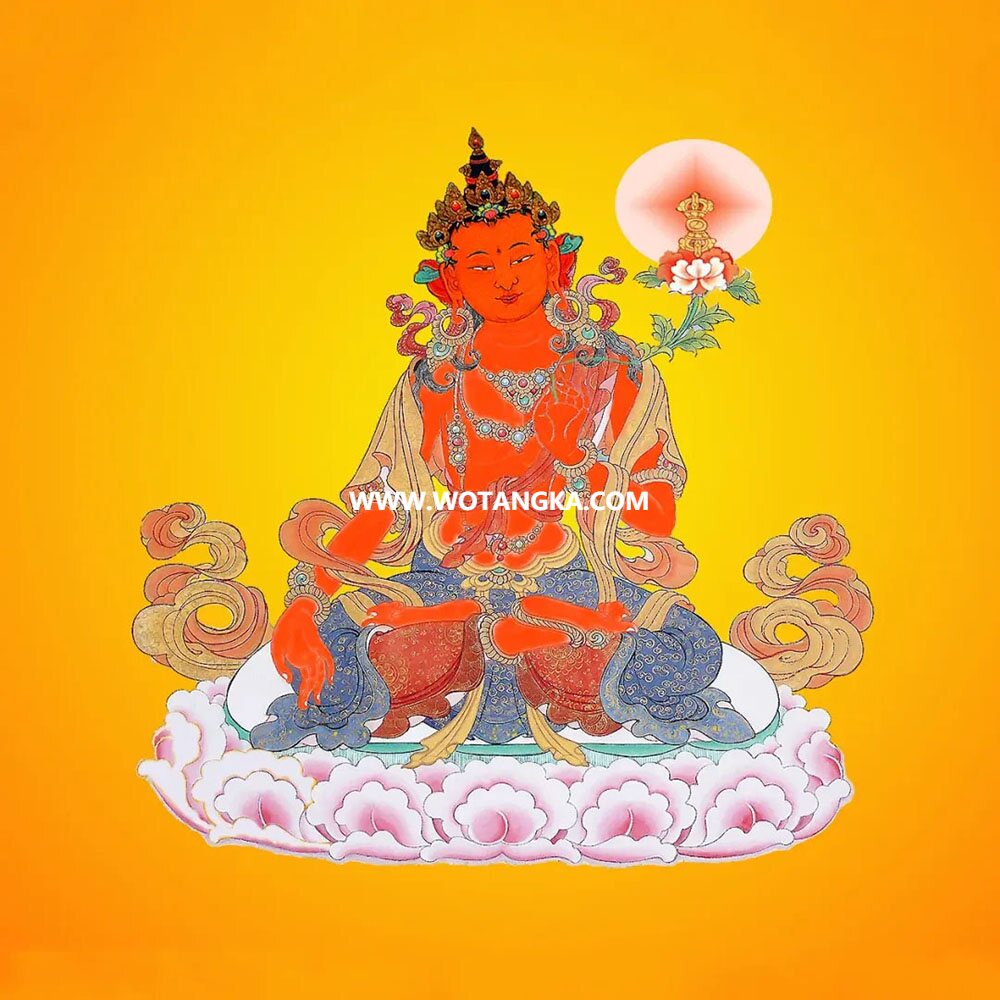 沃唐卡编号AC57380：文殊施胜金刚