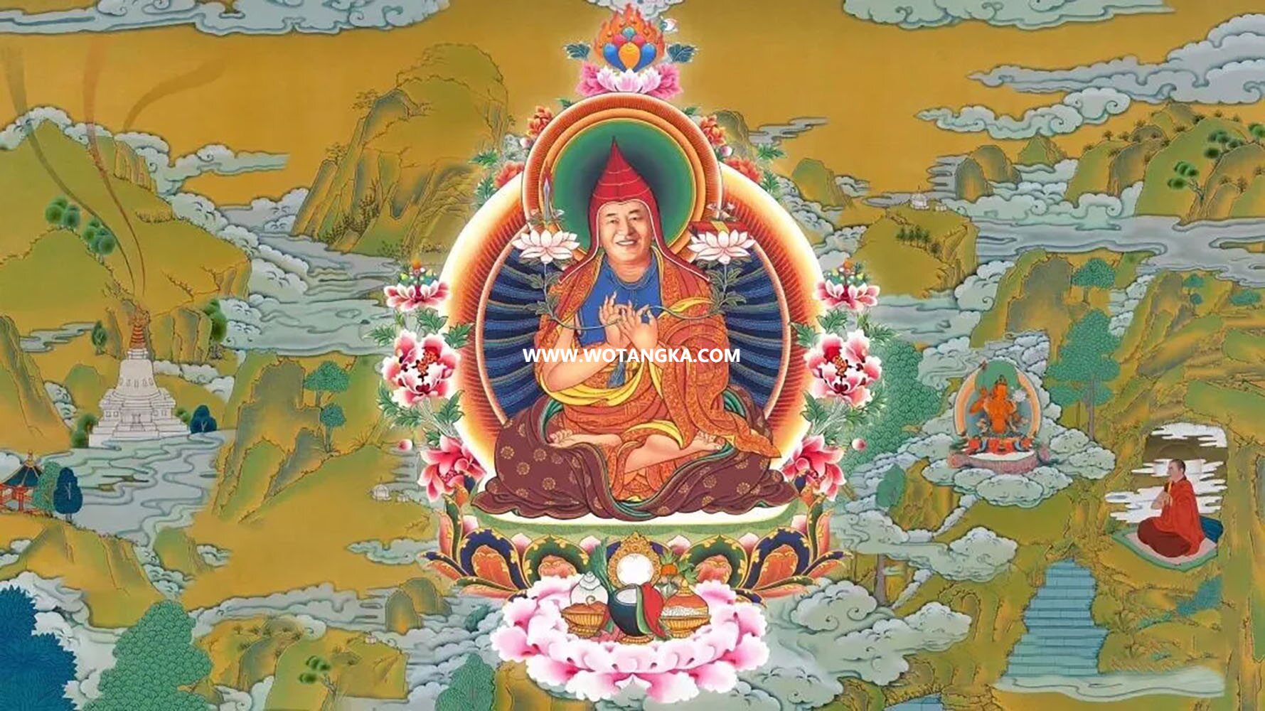 沃唐卡编号AC58063：法王如意宝