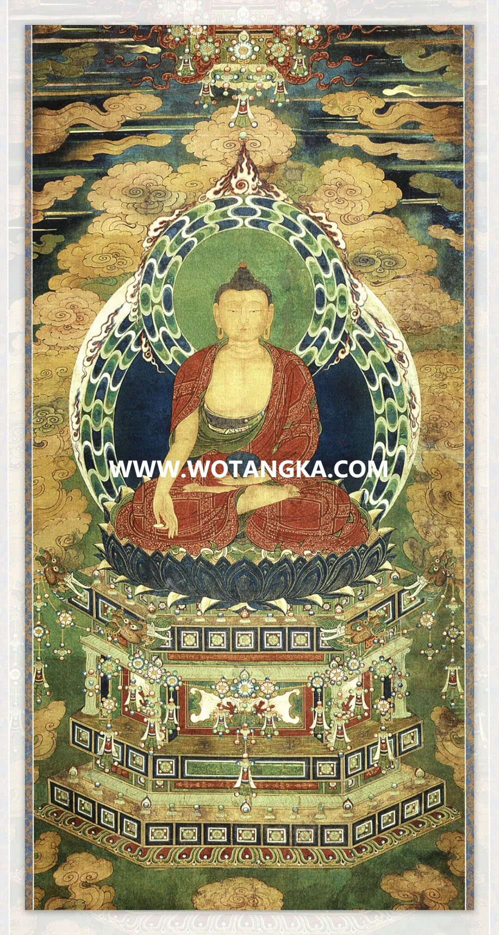 沃唐卡编号AC69124：南无释迦牟尼佛