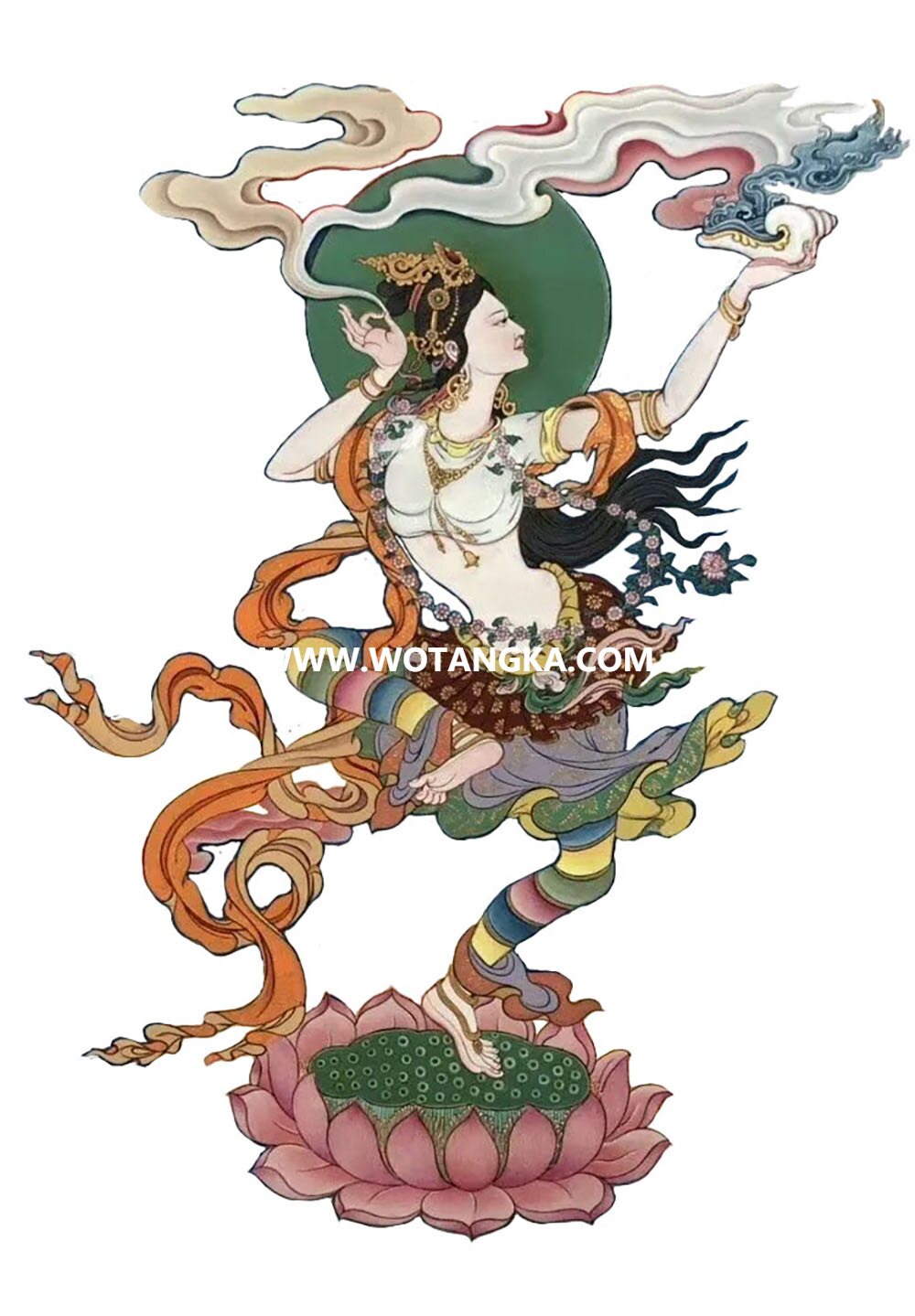 沃唐卡编号AC72960：天女