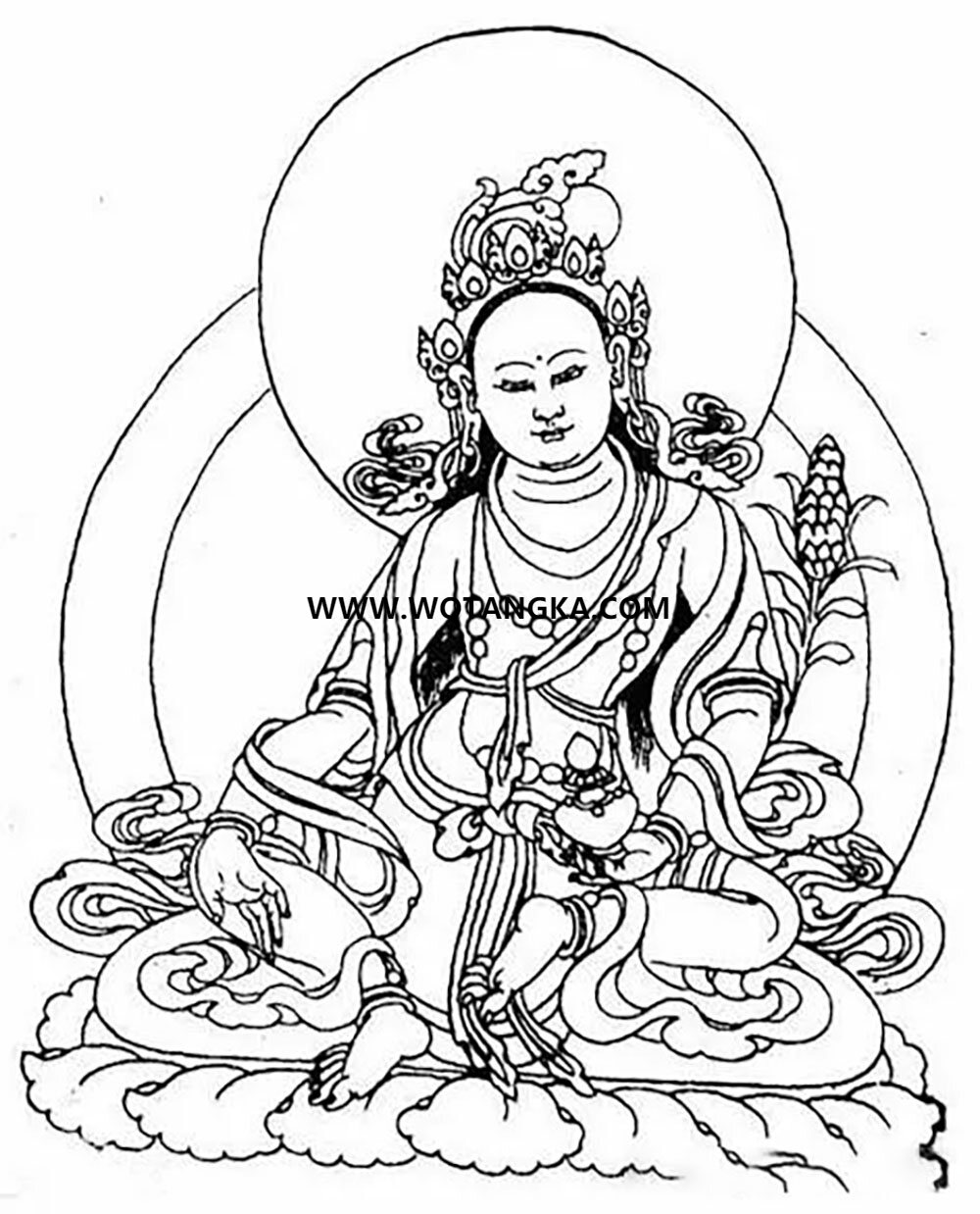 沃唐卡编号AC75849：财源天母