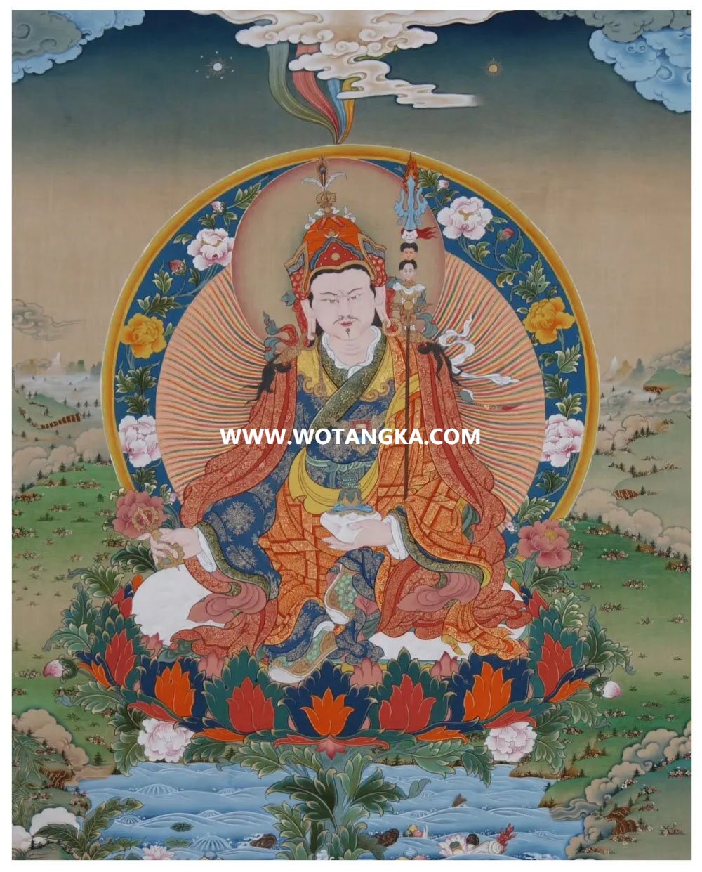 沃唐卡编号AC79256：莲花生大士