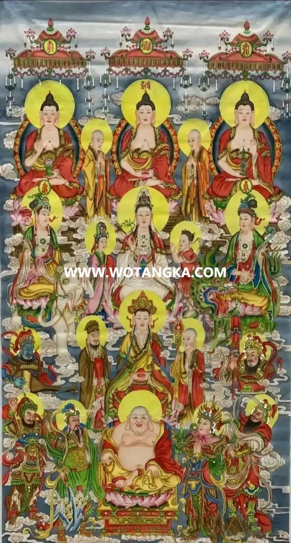 沃唐卡编号AC83572：三世佛