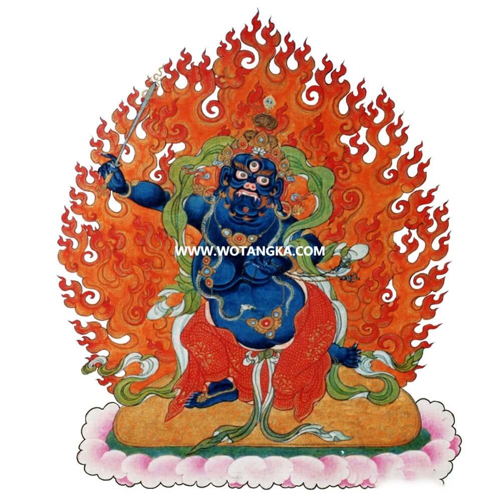 沃唐卡编号AC93726：圣不动明王