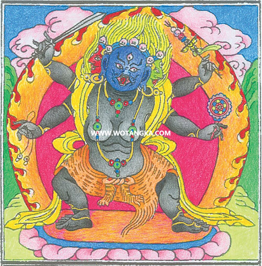 沃唐卡编号AC96307：幢顶臂严母