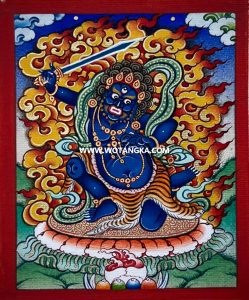 编号118-3628945：彩绘小唐卡-不动明王（长方形·5*4CM左右）
