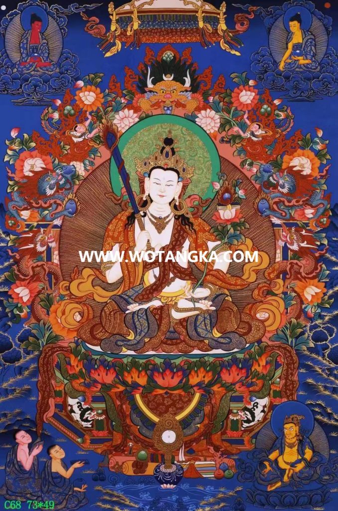 编号138-115837：彩绘唐卡-虚空藏菩萨（73*49CM左右）