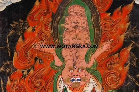 编号138-413205：彩绘唐卡-惹呼拉（25*21CM左右）