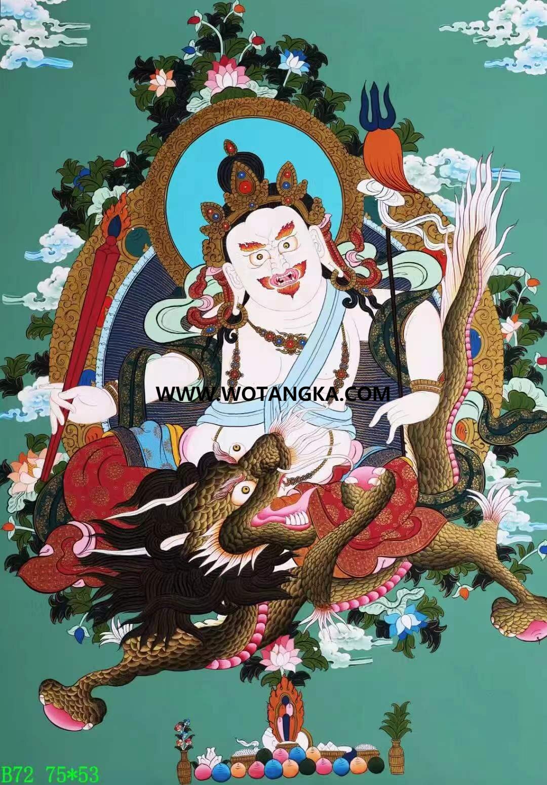 编号138-961506:彩绘唐卡-白财神(75*53CM左右)