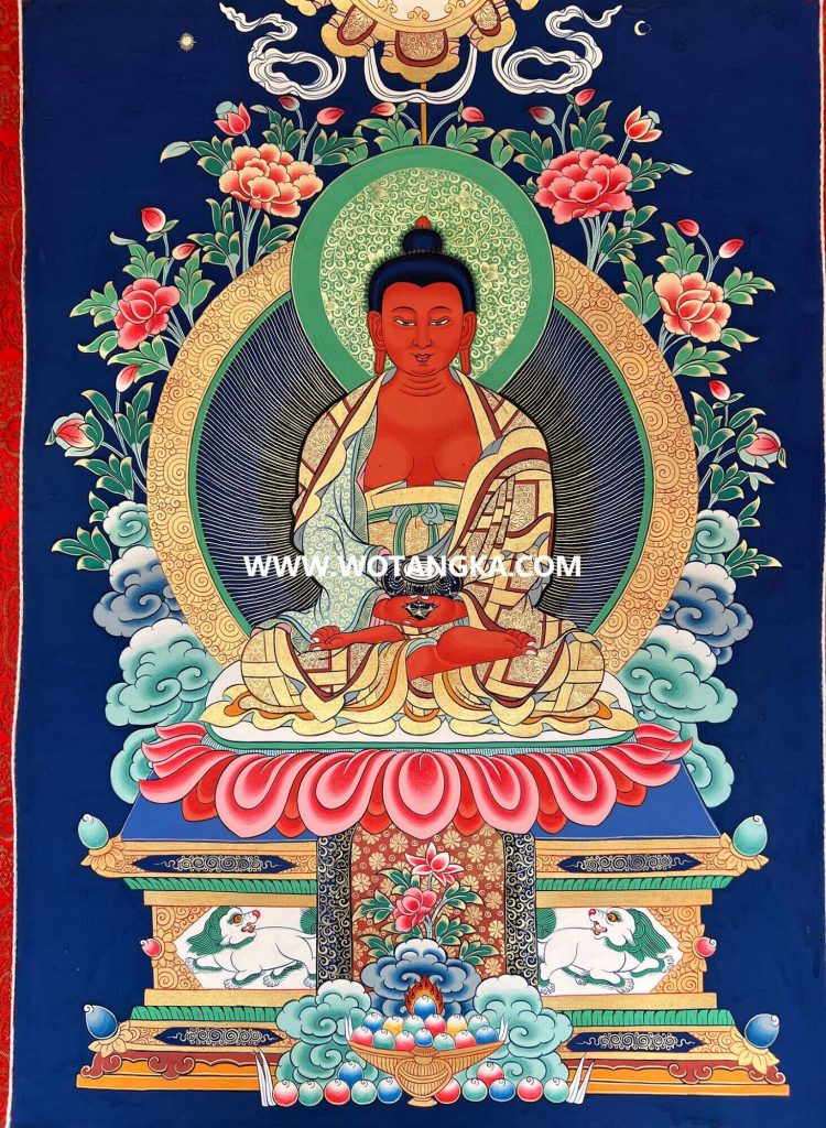 沃唐卡·承福画院：彩绘唐卡-阿弥陀佛（60*40CM左右）