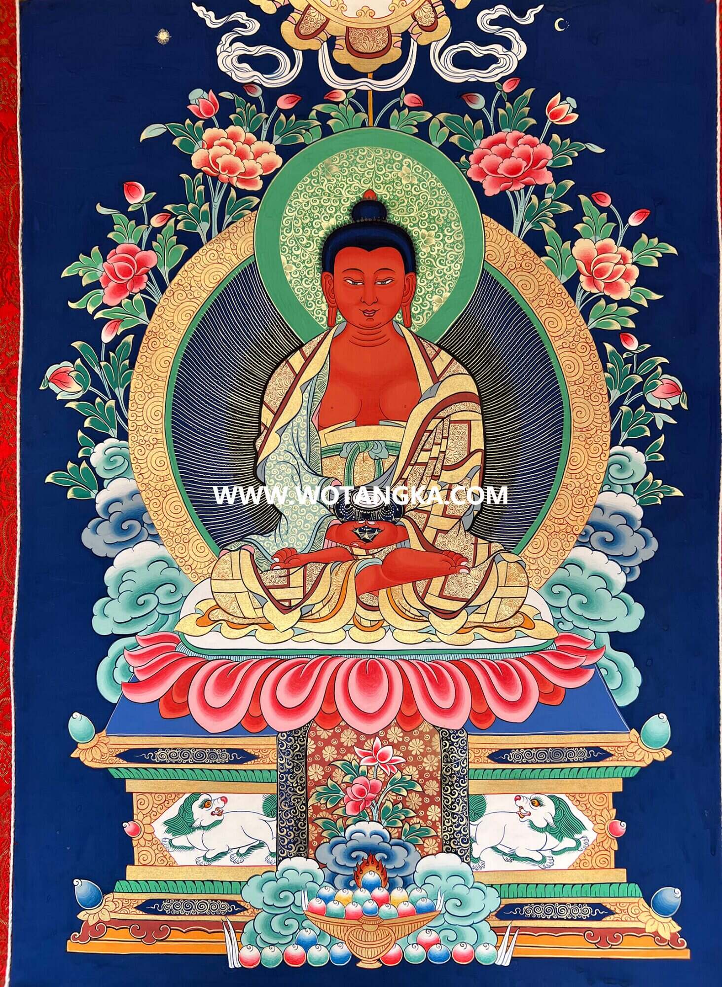 沃唐卡·承福画院:彩绘唐卡-阿弥陀佛(60*40CM左右)