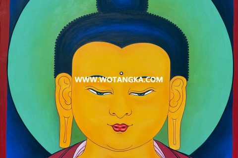 编号198-241753：彩绘唐卡-释迦牟尼佛（50*40CM左右）