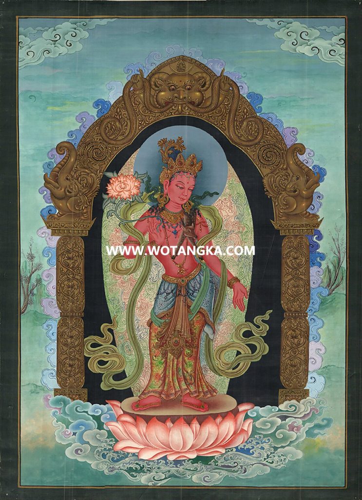沃唐卡编号AC28648：红度母（Newari）