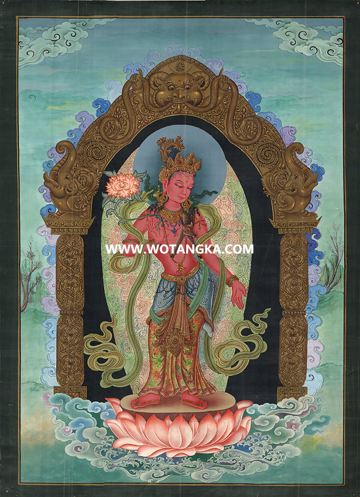 沃唐卡编号AC28648:红度母(Newari)