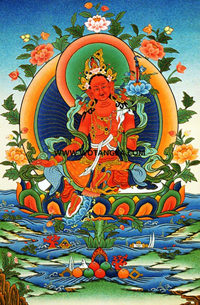 沃唐卡编号AC94688：二十一度母之救狱灾度母