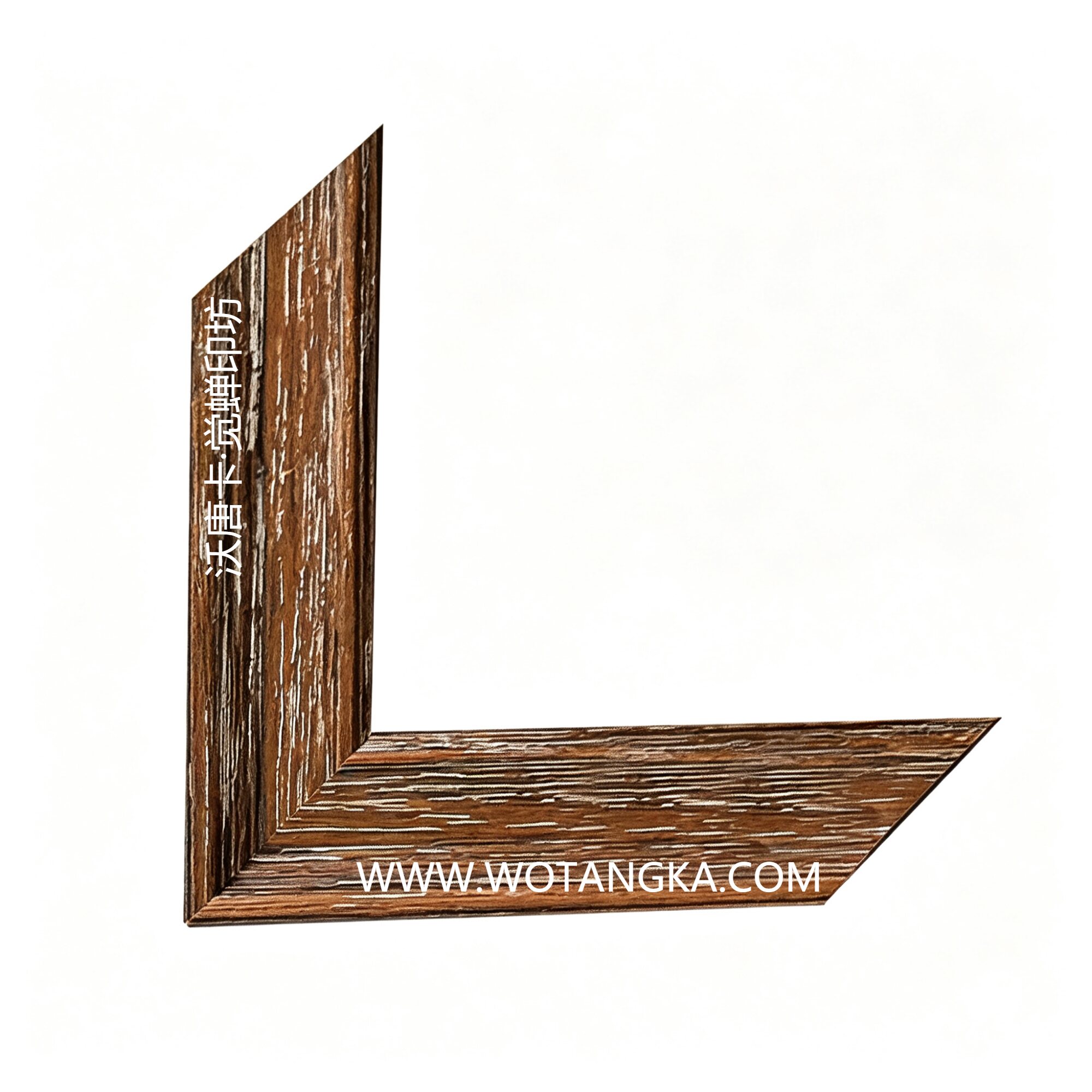 沃唐卡·觉蝉印坊:画框编号PictureFrame0101-复古白木纹框