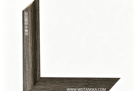 沃唐卡·觉蝉印坊：画框编号PictureFrame0111-烟熏黑橡木纹线条框