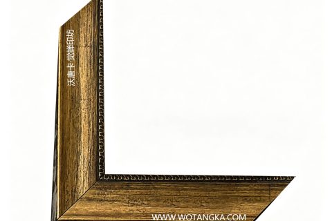 沃唐卡·觉蝉印坊：画框编号PictureFrame0113-仿古做旧古铜金木纹线条框