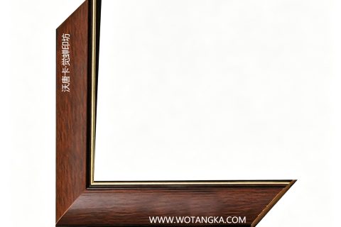 沃唐卡·觉蝉印坊：画框编号PictureFrame0120-胡桃木细描金边纹线条框
