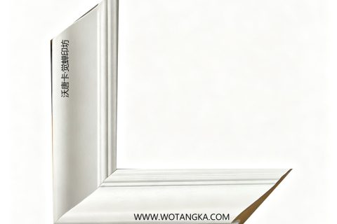沃唐卡·觉蝉印坊：画框编号PictureFrame0123-纯白立体沟槽素面框