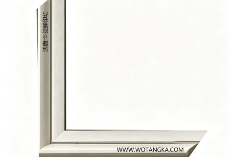 沃唐卡·觉蝉印坊：画框编号PictureFrame0124-浅灰做旧裂纹素面框