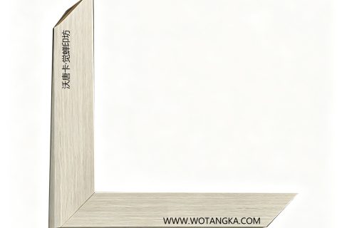 沃唐卡·觉蝉印坊：画框编号PictureFrame0129-米白水洗白橡木纹线条框