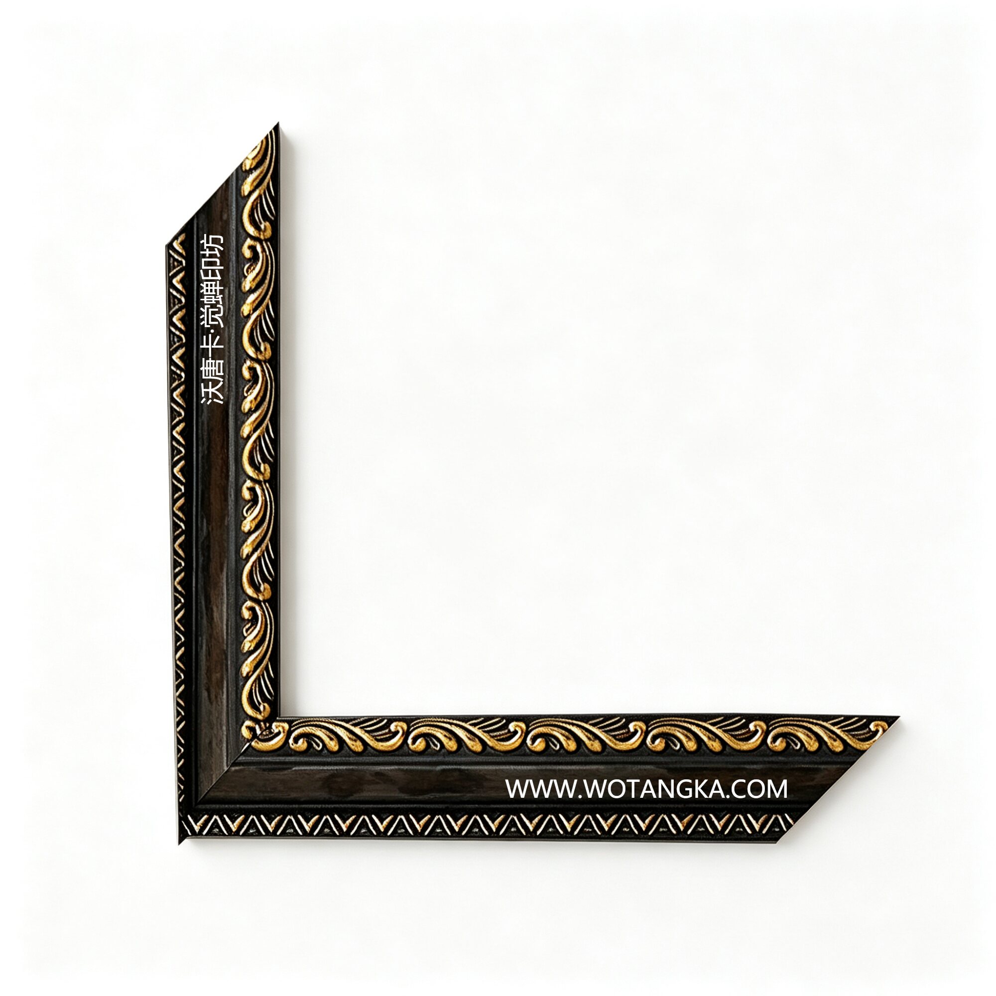 沃唐卡·觉蝉印坊:画框编号PictureFrame0138-欧式古典卷草菱边纹框条