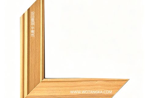 沃唐卡·觉蝉印坊：画框编号PictureFrame0145-原木榉木细直纹框条