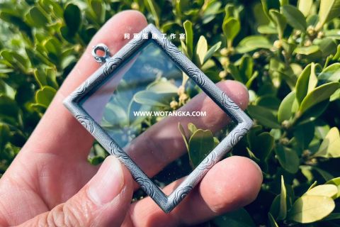 沃唐卡嘎乌盒编号Ghau3867：福云纹双镜面嘎乌盒