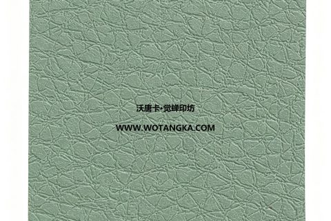 沃唐卡·觉蝉印坊：卡纸编号MAT0111-荔纹皮纹灰豆绿色