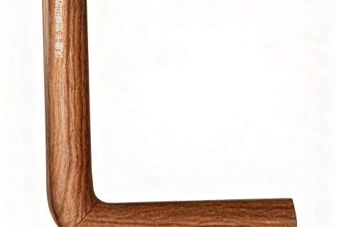 沃唐卡·觉蝉印坊：画框编号PictureFrame0161-天然实木直山纹浅胡桃棕圆角框