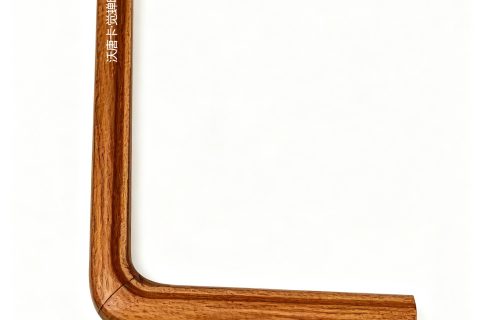沃唐卡·觉蝉印坊：画框编号PictureFrame0167-天然实木直山纹黄柚棕圆角框