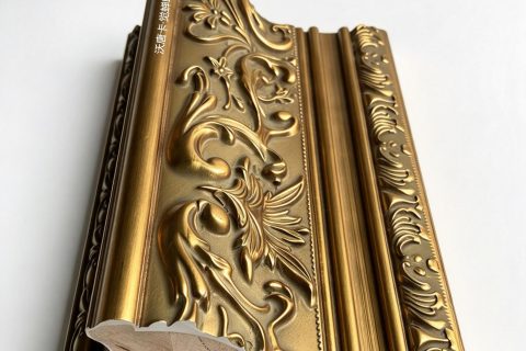 沃唐卡·觉蝉印坊：画框编号PictureFrame0200-欧式莨苕雕花金色实木画框条