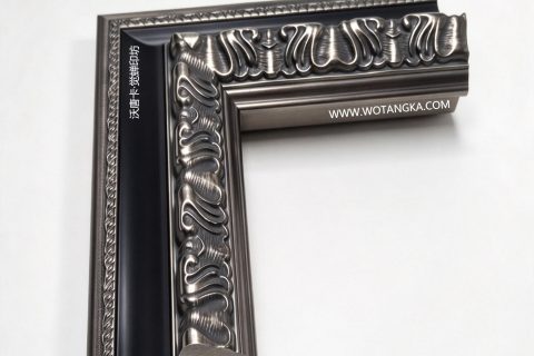 沃唐卡·觉蝉印坊：画框编号PictureFrame0213-仿古拉丝银卷草纹雕花画框条