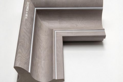 沃唐卡·觉蝉印坊：画框编号PictureFrame0215-现代简约莫兰迪灰木纹银边画框条