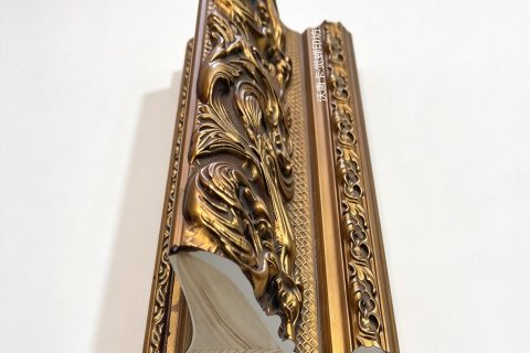 沃唐卡·觉蝉印坊：画框编号PictureFrame0226-巴洛克华丽金实木仿古满雕莨苕画框条